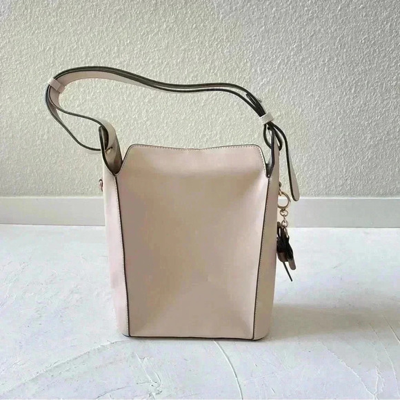 ELLE Shoulder Bag Two Way Crossbody Bag Beige Khaki - Picture 4 of 14